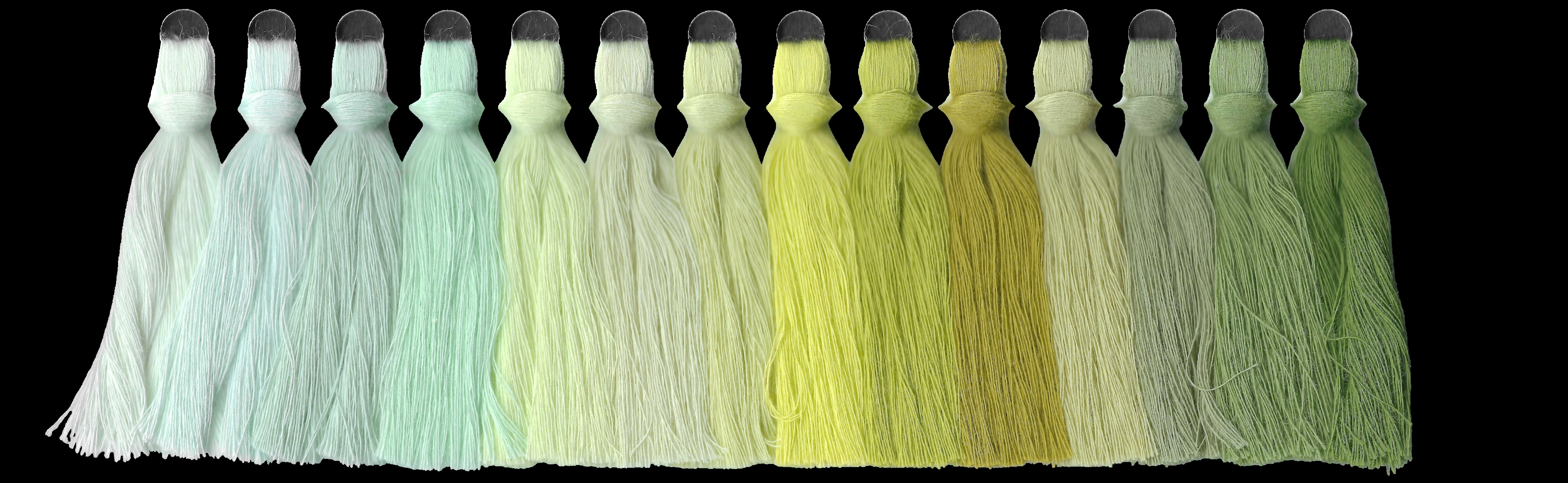 Yarn swatches for mints & limes