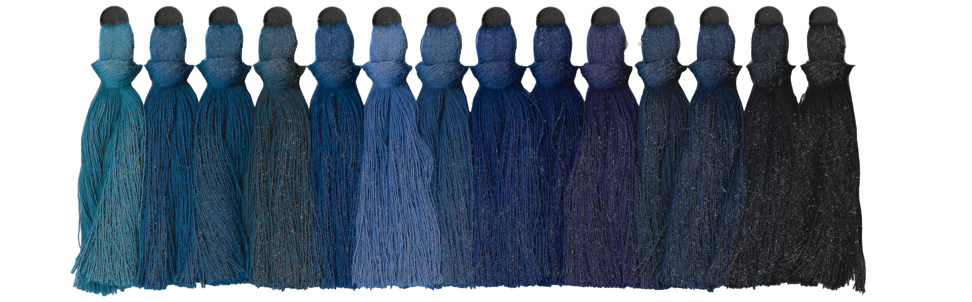Yarn swatches for navies & teals