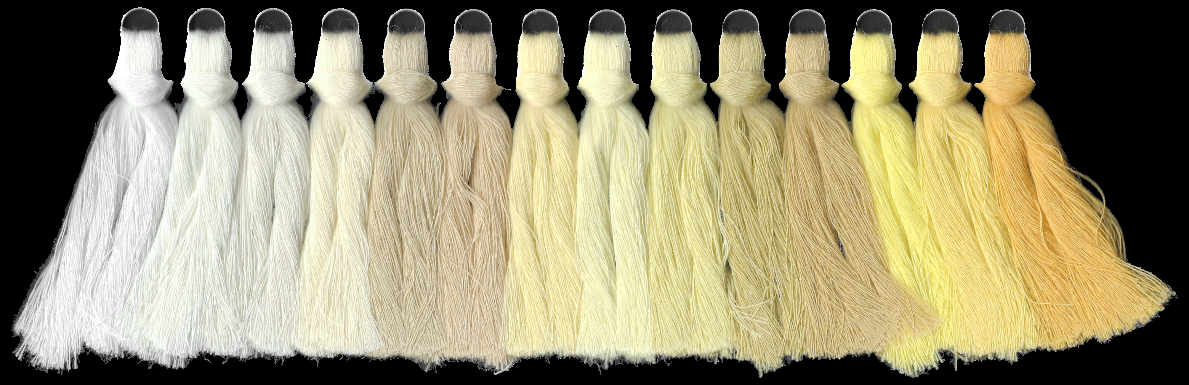 Yarn swatches for whites & buttercreams