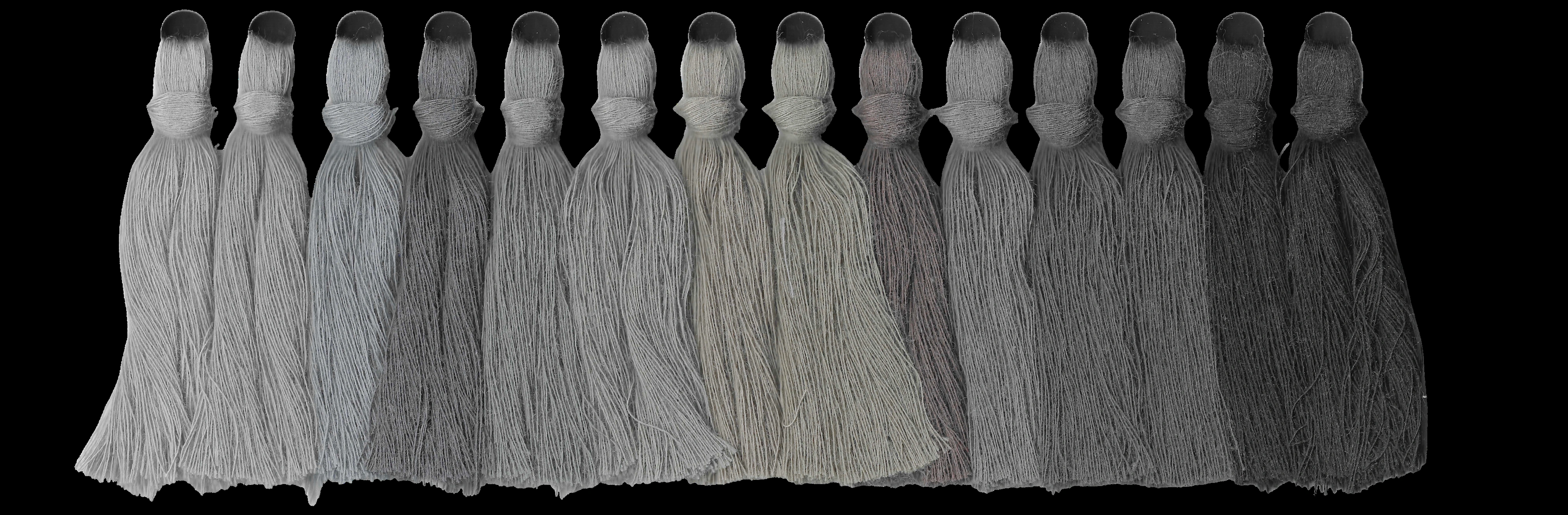 Yarn swatches for silvers & greys